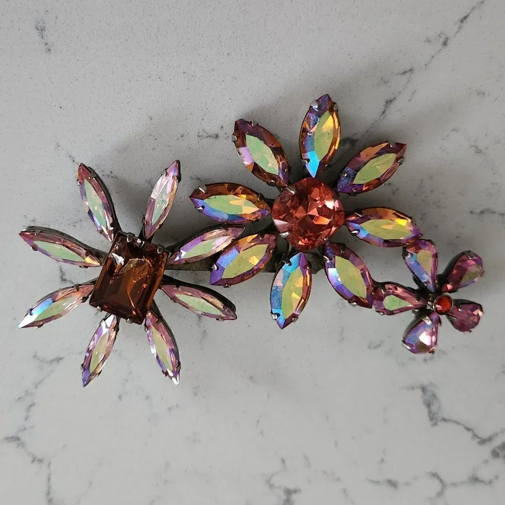 Sorrelli Crystal Flower Cluster Brooch
